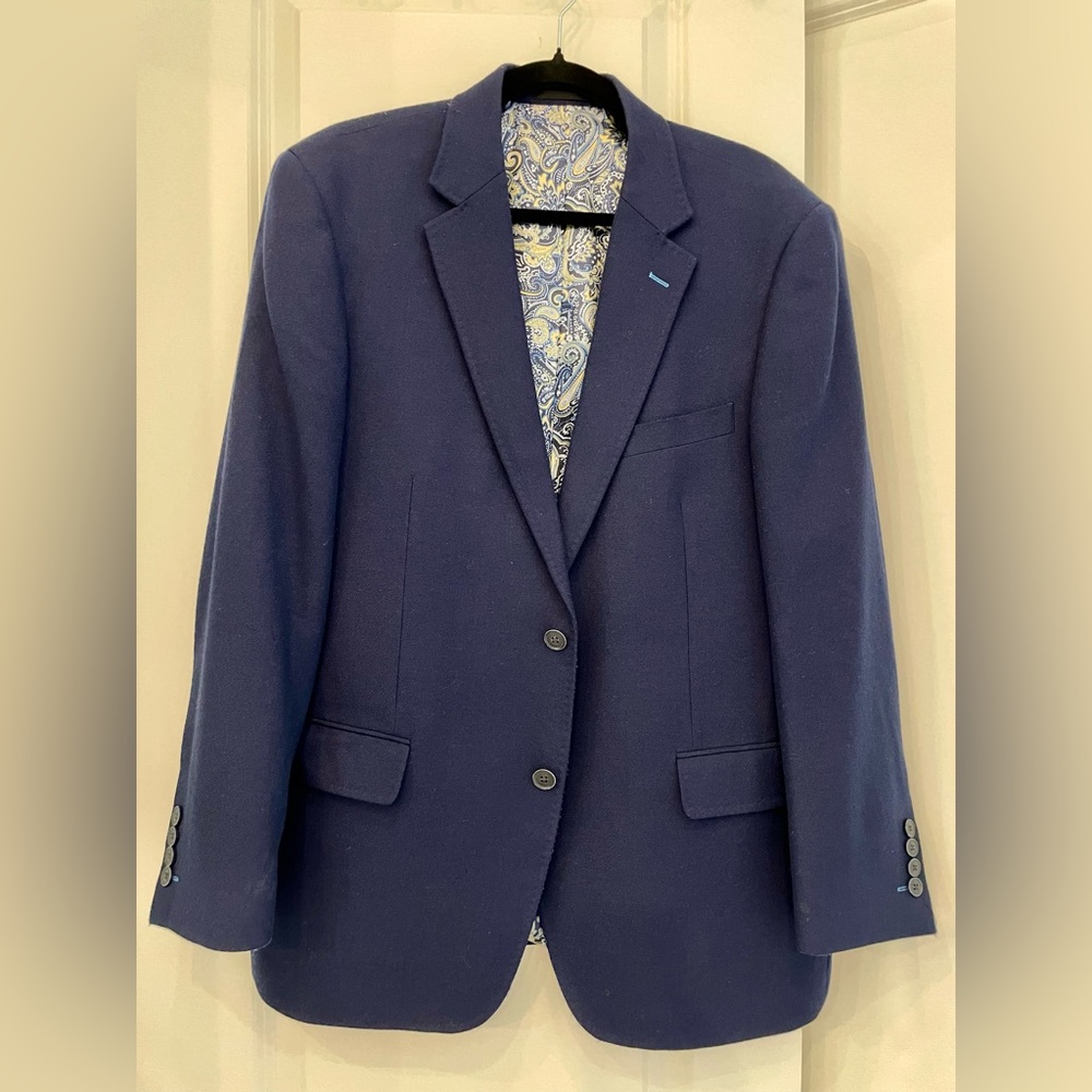 Combatant Gentleman Blue Wool Blazer